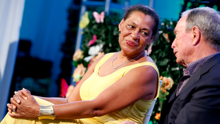 Carrie Mae Weems with former New York City Mayor Michael Bloomberg at the 15th annual Art for Life Gala July 26, 2014, in Water Mill, N.Y. (Brian Ach/Getty Images for Art for Life Gala)